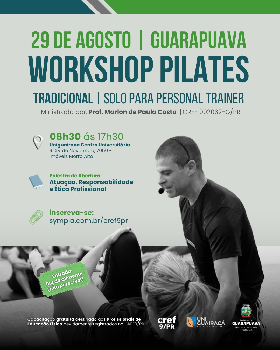 UniGuairacá recebe Workshop Pilates voltado a profissionais de Educação Física