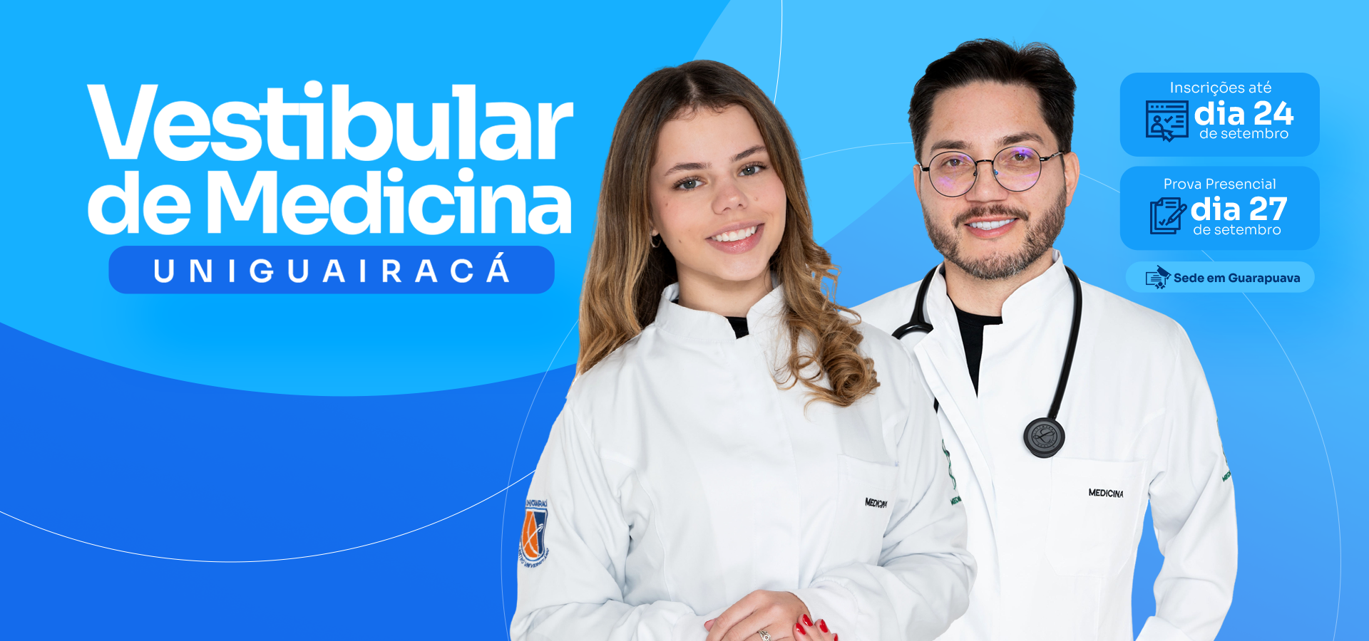 Vestibular de Medicina da UniGuairacá 2026.1 está com inscrições abertas.
