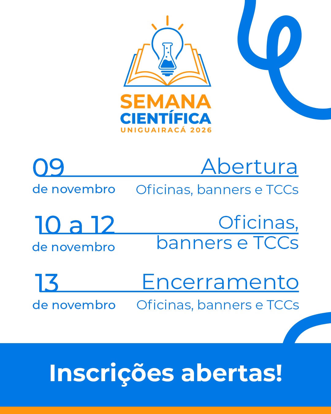 UniGuairacá abre inscrições para a Semana Científica 2026