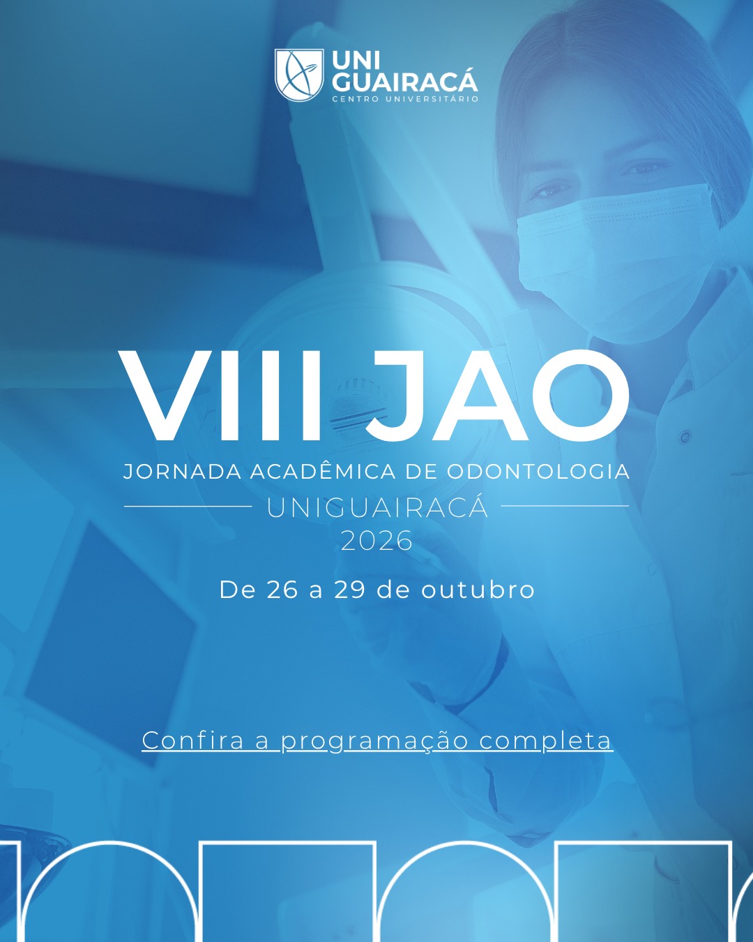 Estão abertas as inscrições para a 8º Jornada Acadêmica de Odontologia 